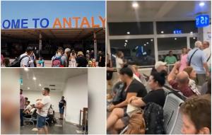 Zeci de români, blocaţi toată noaptea pe aeroportul din Antalya. Zborul lor a avut peste 10 ore întârziere, iar compania aeriană nu a dat nicio explicaţie