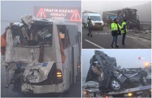 10 morţi şi 59 de răniţi, după un accident în lanţ înfiorător pe autostrada Marmara Nord din Turcia. Sensul spre Istanbul a fost închis circulaţiei