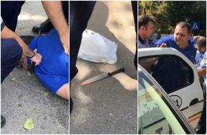 SCENE ÎNSPĂIMÂNTĂTOARE în Bucureşti! Un bărbat înarmat cu un CUŢIT s-a dezlănţuit pe o stradă din Drumul Taberei (IMAGINI DRAMATICE)