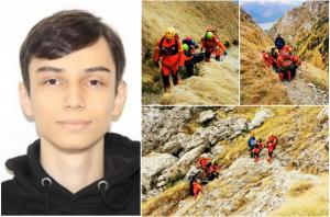 Alexandru, băiatul de 18 ani dispărut în Bucegi, a fost găsit mort. Tânărul era căutat de mai bine de două săptămâni