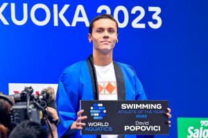 David Popovici, premiat la Mondialele de la Fukuoka: a fost desemnat cel mai bun înotător din 2022. CM de Înot e exclusiv în AntenaPLAY