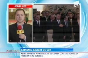 Iohannis, validat de CC în funcţia de preşedinte. Traian Băsescu, la ceremonia de validare