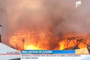 Incendiu devastator în Craiova. Pompierii au intervenit cu șase autospeciale