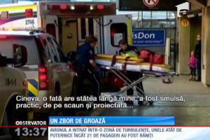 Canada: Zeci de pasageri, spitalizaţi după ce un avion a fost afectat de turbulenţe
