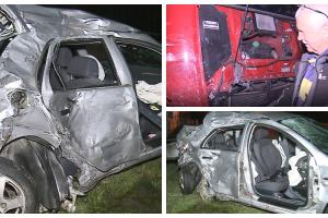 Şofer de tir înspăimântat pe şosea, la Sighişoara: "Venea în zigzag spre mine!" Impactul, devastator