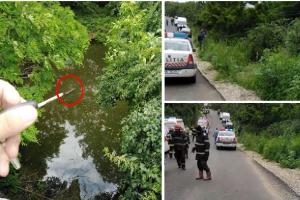 Mașina unui vitezoman de 80 de ani, în care se afla și un copil, a ajuns pe fundul apei, în Vâlcea (Video)