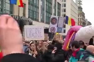 Românii din Belgia, printre zecile de mii de protestatari împotriva restricţiilor şi vaccinării obligatorii