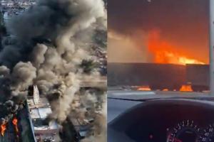 Incendiu uriaș în Mexic, după ce un camion care transporta combustibil a făcut accident. Mai multe maşini distruse, 120 de case avariate şi 1.500 de oameni evacuaţi