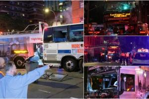 Peste 80 de oameni răniţi, după ce două autobuze s-au ciocnit puternic în New York. 18 persoane, transportate la spital