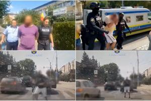 Șicană în traficul din Bacău, încheiată în arest pentru un șofer care a vrut să-și facă dreptate singur. A amenințat un tânăr și i-a lovit mașina
