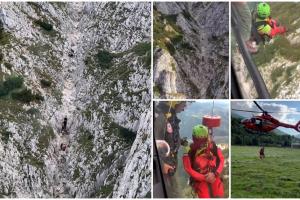 Turistă căzută în gol 45 de metri în Munţii Craiului. Soţul femeii a fost martor neputincios la prăbuşirea ei. S-a intervenit cu elicopter SMURD