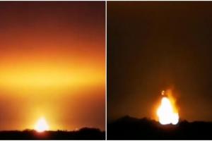 Un fulger a provocat o explozie puternică în UK. O minge uriaşă de foc a luminat cerul în Oxfordshire