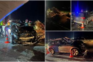 Impact devastator între un Audi și o căruță, în apropiere de "Zidul Morții" din Suceava. Un copil de 12 ani a ajuns în stare critică la spital