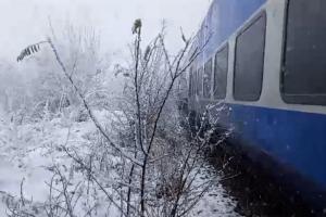 Iarna aprigă a dat peste cap traficul feroviar. În Capitală, trenurile au ajuns chiar şi cu 400 de minute întârziere