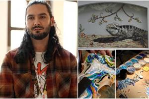Iulian şi-a transformat pasiunea în artă, iar acum vinde lucrări de mii de euro. Un singur metru pătrat de mozaic poate ajunge la 5.000 de euro