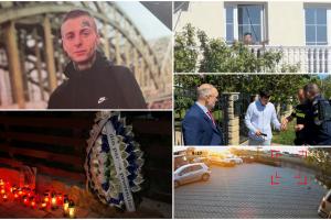 Lacrimi și altar de lumânări pentru băiatul omorât cu mașina de un șofer beat, pe un drum din Suceava. Candelele aprinse veghează fotografia tânărului
