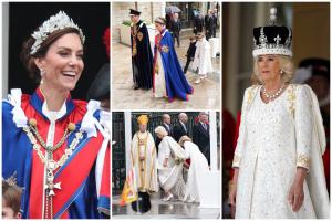 Ţinute spectaculoase cu mesaje subtile. Cum s-au îmbrăcat Camilla şi Kate Middleton în ziua încoronării lui Charles al III-lea