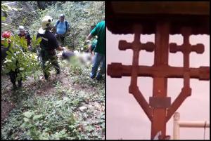 Ultimele clipe din viața Anișoarei, turista căzută în răpâ pe drumul spre Mănăstirea Cetăţuia. Femeia s-a rugat la Crucea Dorințelor (Video)