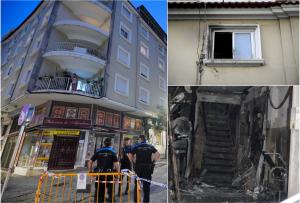 Patru copii au murit arşi de vii, după ce au rămas captivi într-un bloc cuprins de flăcări. Alţi 8 răniţi, în urma incendiului din Vigo