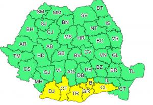 25 de județe și București, sub avertizare cod galben de caniculă. Marți, valul de căldură se va intensifica și va cuprinde toată țara