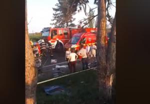 Accident cumplit la Tâncăbești cu 7 victime! Intervin 4 ambulanțe SMURD și două echipaje de descarcerare. Imagini dramatice