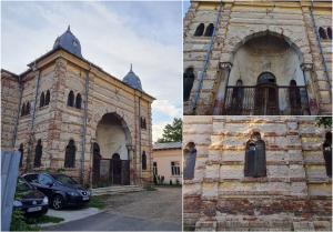 Templul evreiesc din Buzău, lăsat în paragină de la cutremurul din 1977. Arcadele şi pereţii monumentului se degradează sub ochii oamenilor
