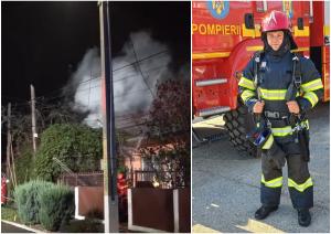 Un pompier aflat în timpul liber a pătruns într-o casă în flăcări şi a salvat viaţa unui bărbat, în Neamţ. Incendiul ar fi izbucnit de la o lumânare