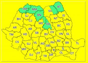 Cod galben de vânt puternic în aproape toată România. Localnicii din Iaşi, avertizaţi prin mesaj Ro-Alert