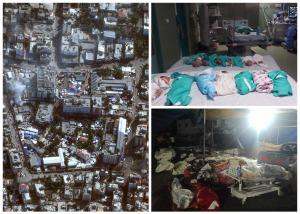 "Mirosul cadavrelor în descompunere era insuportabil". Palestinienii blocaţi în cel mai mare spital din Gaza au săpat o groapă comună. Niciun plan de salvare a bebelușilor