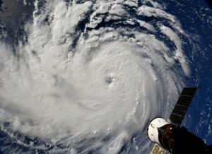 Așa arată văzut din spațiu uraganul Florence, de categoria 4 din 5