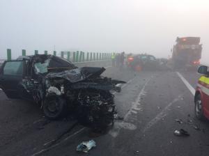 Accident cu victime pe Autostrada Soarelui. Circulaţia este BLOCATĂ, fiind deviată pe ruta DN3A Lehliu-Gară - Drajna