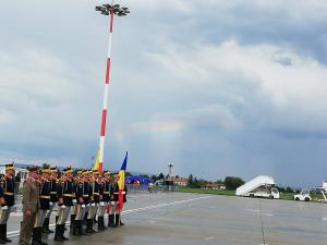 Curcubeu pe cer la Sibiu, la plecarea Papei Francisc din România