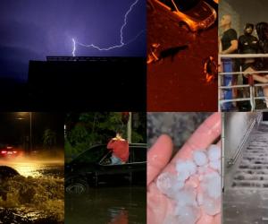 Potop în Bucureşti, sub alertă de cod roşu: Străzi inundate, copaci doborâţi, maşini distruse de grindină. E şocant. A intrat în tot blocul, în toată fundaţia