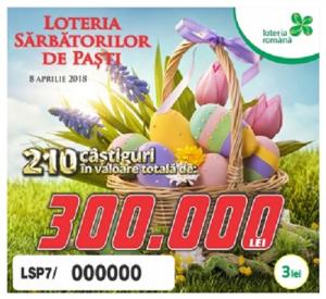 Loteria Sărbătorilor de Paşti 2018, premii de 300.000 de lei. S-au extras numerele câştigătoare