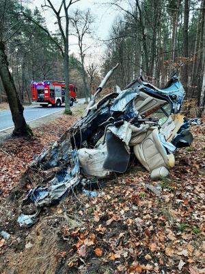"Iisuse, nici nu poți recunoaște mașina!" Doi adolescenți au murit pe loc, după ce au rupt cu Jaguarul un copac, pe un drum din Polonia. Acul vitezometrului s-a oprit la 170 km/h