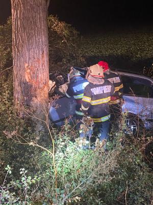 Șofer, mort pe o șosea din Arad. A pierdut controlul volanului într-o curbă periculoasă și s-a înfipt cu mașina într-un copac. Alți doi tineri, răniți