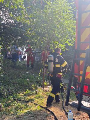 Bărbat ars la mâini, după ce un incendiu de vegetaţie a ajuns până la gospodăria sa, în Prahova. O ţigară aruncată pe jos a aprins focul
