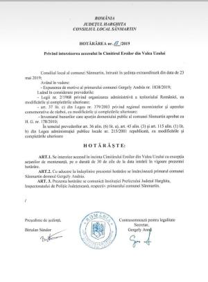 Primarul UDMR din Sânmartin a interzis accesul românilor în Cimitirul Eroilor din Valea Uzului
