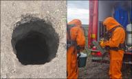 Groapă de 10 metri adâncime care emană clor, găsită într-o comună din Neamţ