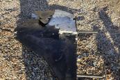 Aripă provenită de la o dronă, recuperată din Marea Neagră, din apropierea platformei Neptun Alpha