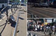 Accident violent în Bucureşti. O maşină s-a dezmembrat după ce a intrat pe linia tramvaiului 21