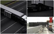 Autostrada A3, blocată timp de trei ore, după ce un TIR s-a răsturnat pe ambele sensuri