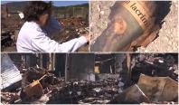 Soveja, după incendiu: oamenii caută în cenușă amintirile pierdute. "Mi s-a făcut pielea de găină"