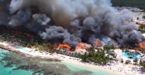 Momentul în care un resort de lux din Republica Dominicană este cuprins de flăcări. O turistă a murit