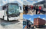12 răniți, după ce ce un autocar şi un TIR s-au ciocnit în Călărași. A fost activat Planul Roşu de intervenţie