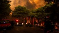 Incendiu uriaș lângă Atena. 5.000 de hectare, mistuite de flăcări la Porto Germeno: "Nu se putea face nimic"