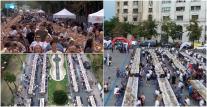Bucureştiul vrea să intre în cartea recordurilor. 20.000 de oameni au luat parte la "masa care uneşte"
