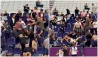 Momentul în care părinții se iau la bătaie în tribune la un meci de handbal de junioare la Timișoara