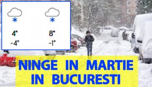 Meteorologii Accuweather anunță o lună martie de IARNĂ, în București: Ninsori și temperaturi la pragul înghețului