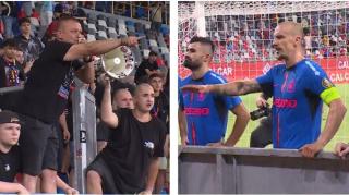 VIDEO | Fotbaliştii de la FCSB, blocaţi de strigătele lui Mustaţă! Chiricheş i-a cerut să înceteze: 